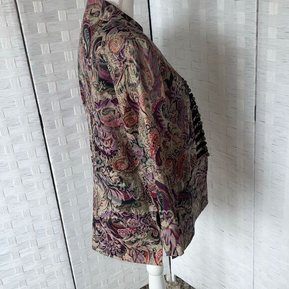 JONI B Bohemian Open Front Cardigan Purple Women’s Medium - Picture 5 of 13